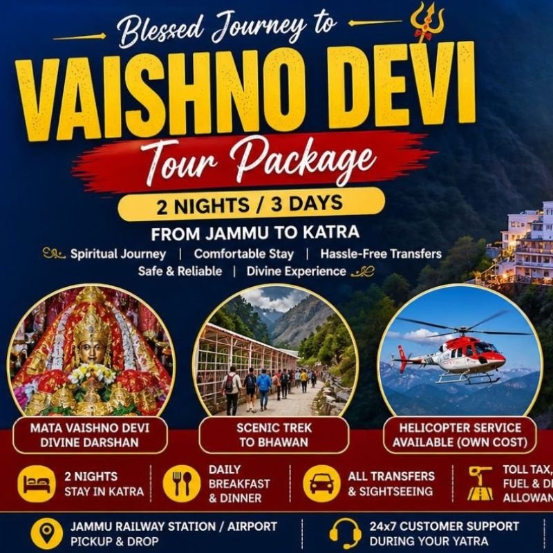 Vaishno Devi Tour Package 2 Nights 3 Days | Katra Darshan Package from Jammu